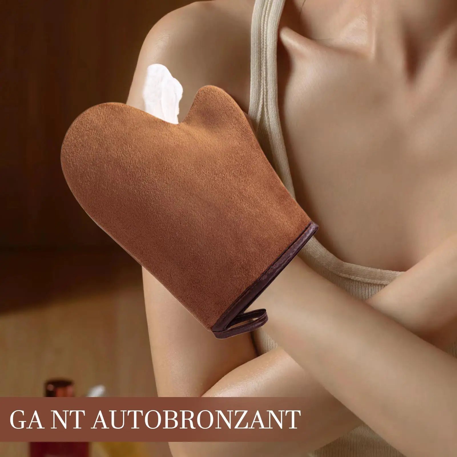 Reusable Back Tan Applicator Glove Exfoliating Tan Removal Mitt Self Tanning Body Face Bath Cleaning Soft Glove Qme