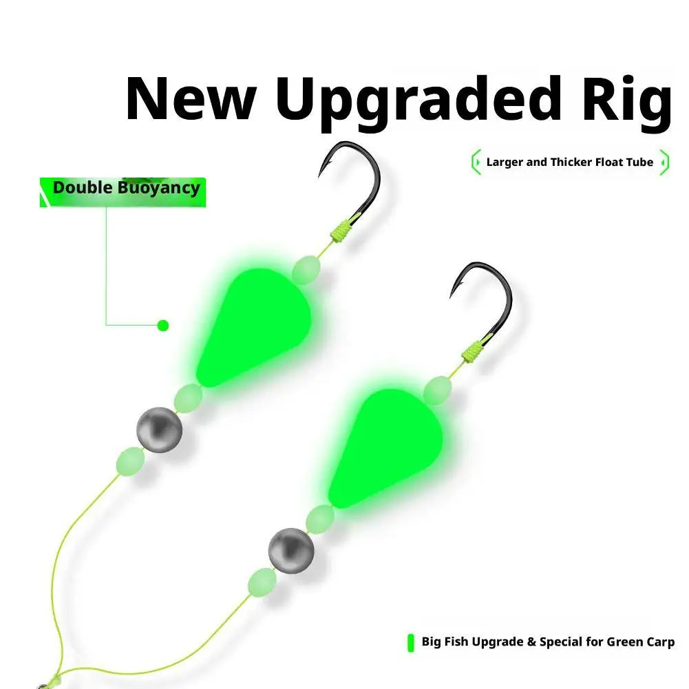 Night Fishing Rig Double Hook Line Reverse Subline Teaser European Qme