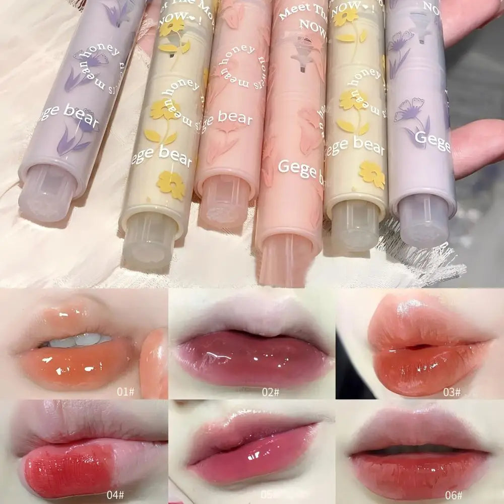 Gege Bear Flower Language Honey Heart Lipstick Love Shiny Qme GX1030A