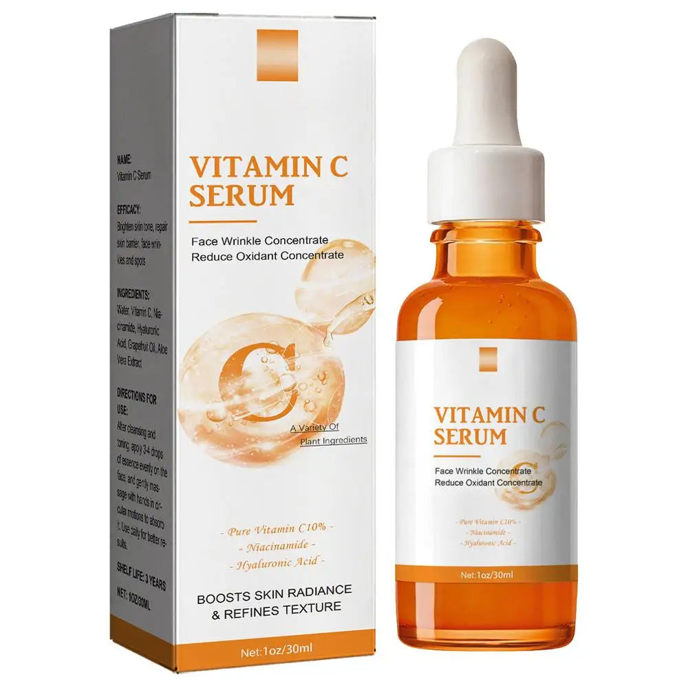 20% Vitamin C Liquid Serum Anti-aging Whitening VC Hyaluronic Acid Face Serum Brighting Moisturising Fade Fine Lines Skin Care Qme 30ml 03 CN