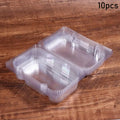 10 50 Multi-purpose Clear Plastic Boxes Disposable Containers Bakery Qme 10Pcs