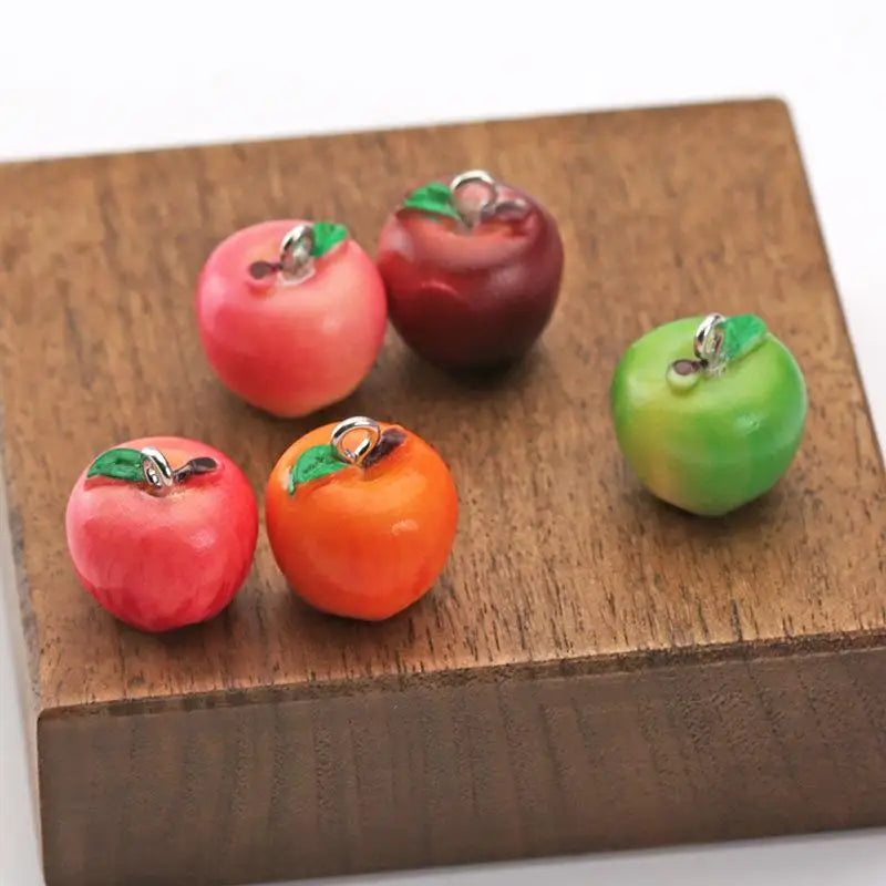 Simulation 3D Resin Fruits Charms Safe Non-toxic Handmade DIY Jewelry Qme