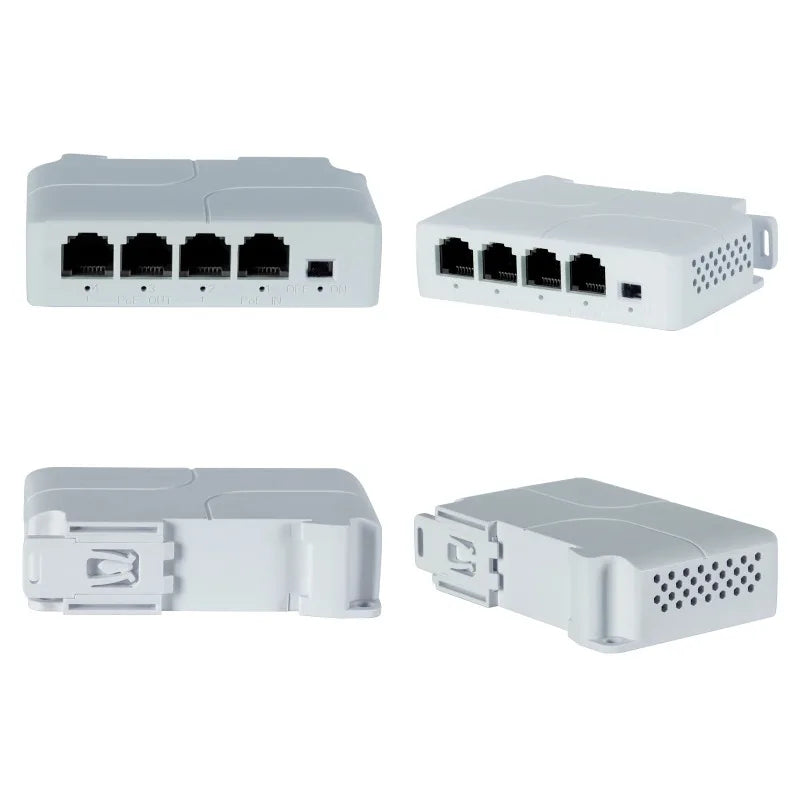 5pcs POE Extender Gigabit Waterproof PoE Repeater 1 to 2 3 4 Port Cascaded for Fast Ethernet Network Qme