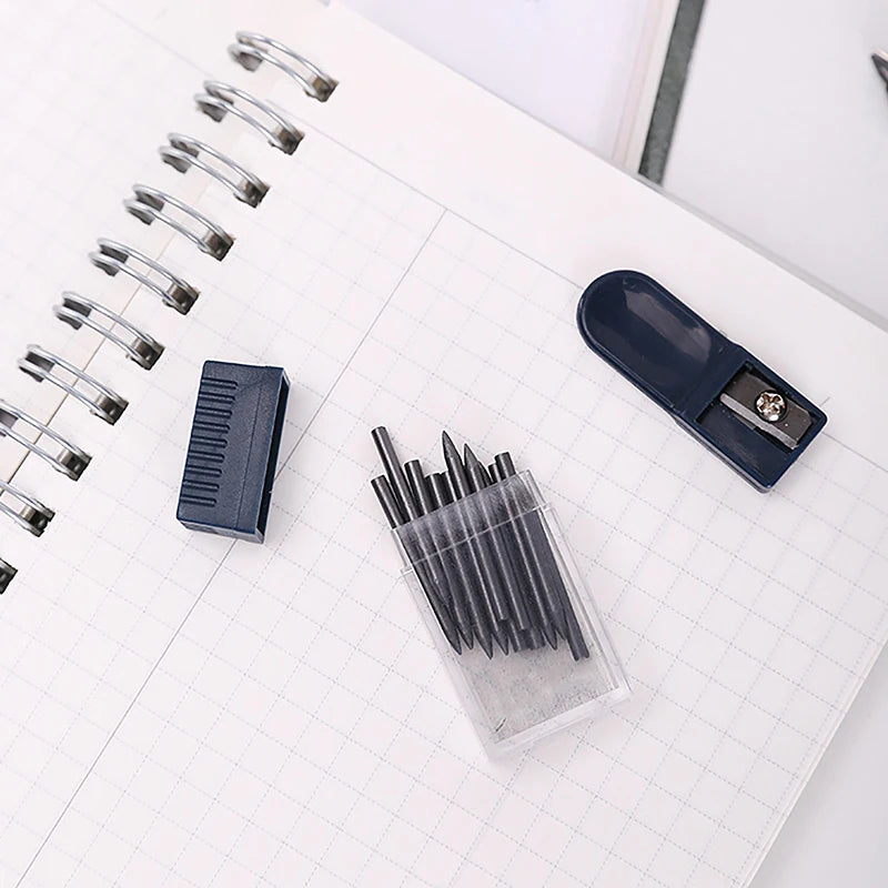 Mine Compas Pointer Sharpener Pencil Lead Stationery Compass Core Qme