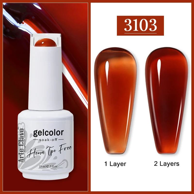 Arte Clavo Jelly Transparent Gel Nail Polish Summer Nude Pink Semi