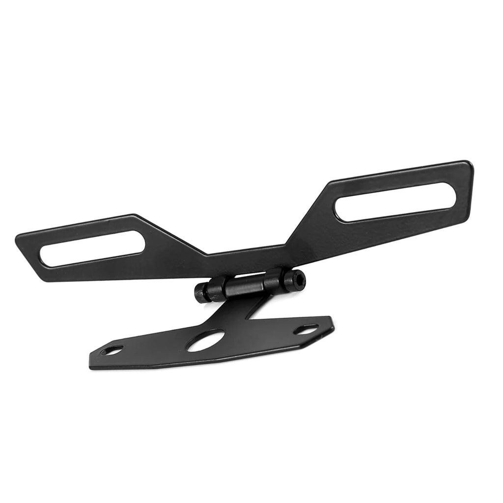 Motorcycle License Plate Bracket Taillight Mount Support Folding Number Plate Frame Holder Mount Universal Motorbike Accessories Qme