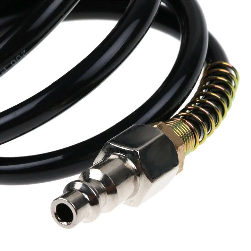 Connect Inflating Coil Air Hose Compressor PE Pneumatic Adapter Qme