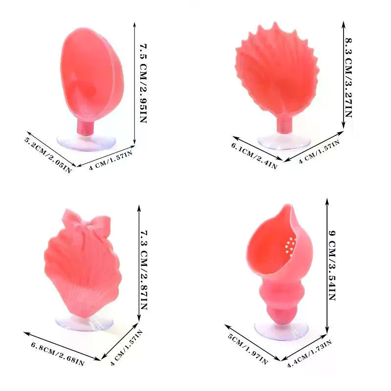 Colorful Shell Shaped Betta Feeding Dish Hiding House Breeding Nest With Strong Suction Cup Fish Tank Landscape Decoration Qme