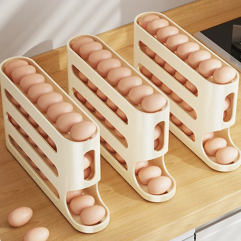 Kitchen Dedicated Roll Off Egg Storage Rack Refrigerator Box Qme