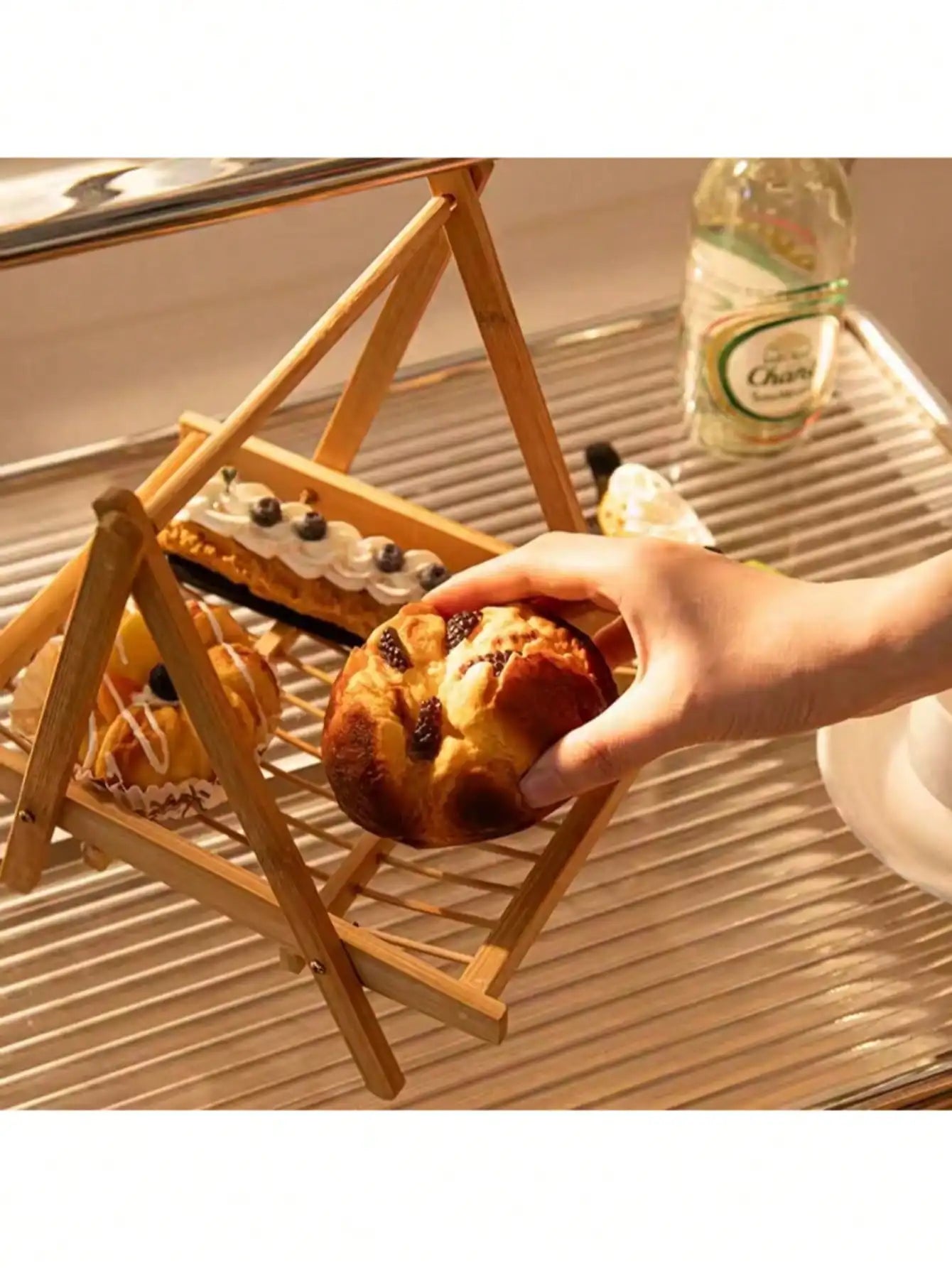 Multifunctional Solid Wood Folding Tray Food Storage Drying Qme