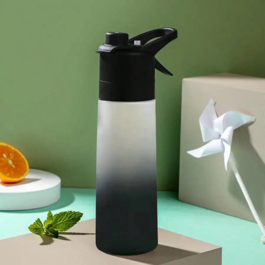 Portable Sports Fitness Large Capacity Transparent Cup Outdoor Travel Qme black <500ml