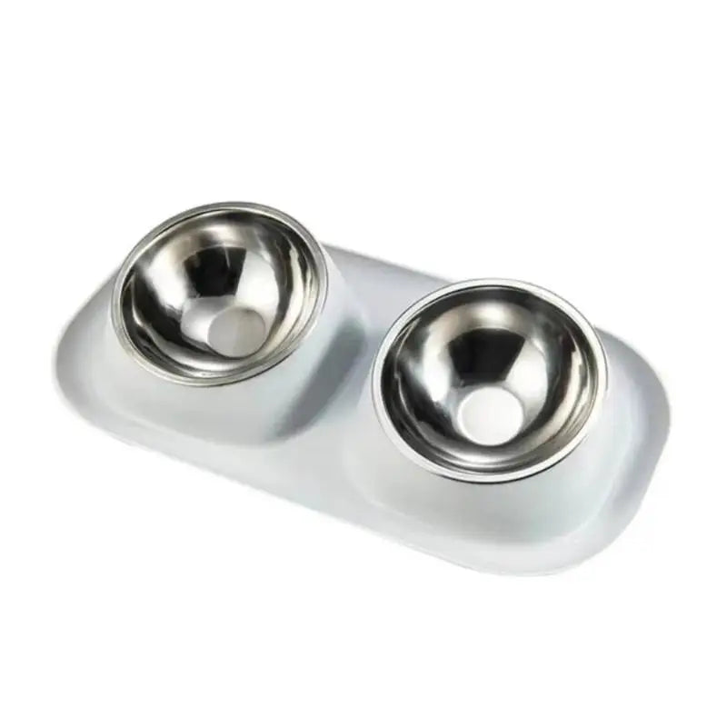 Food Water Bowls Multifunctional Protect Cervical Spine Stainless Qme gray