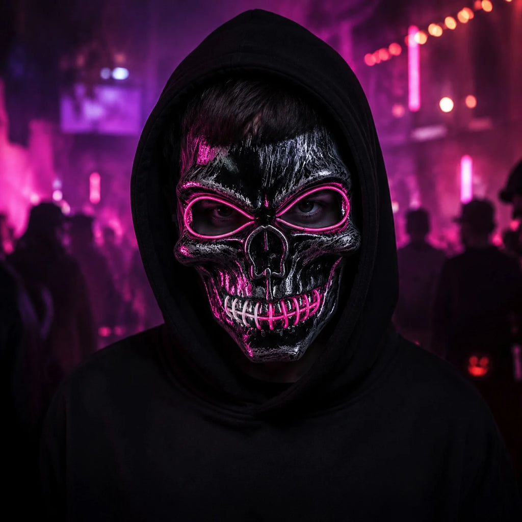 Halloween Skull Stitched Mouth Wire Mask Horror Full Face Cosplay Masquerade Party Costume Accessories Qme