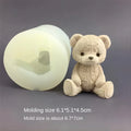 1PC Korean Version of Teddy Bear Honey Jar Silicone Mold Chocolate Baked Cake Aromatherapy Candle Gypsum Dropping Glue Qme Large Teddy Bear