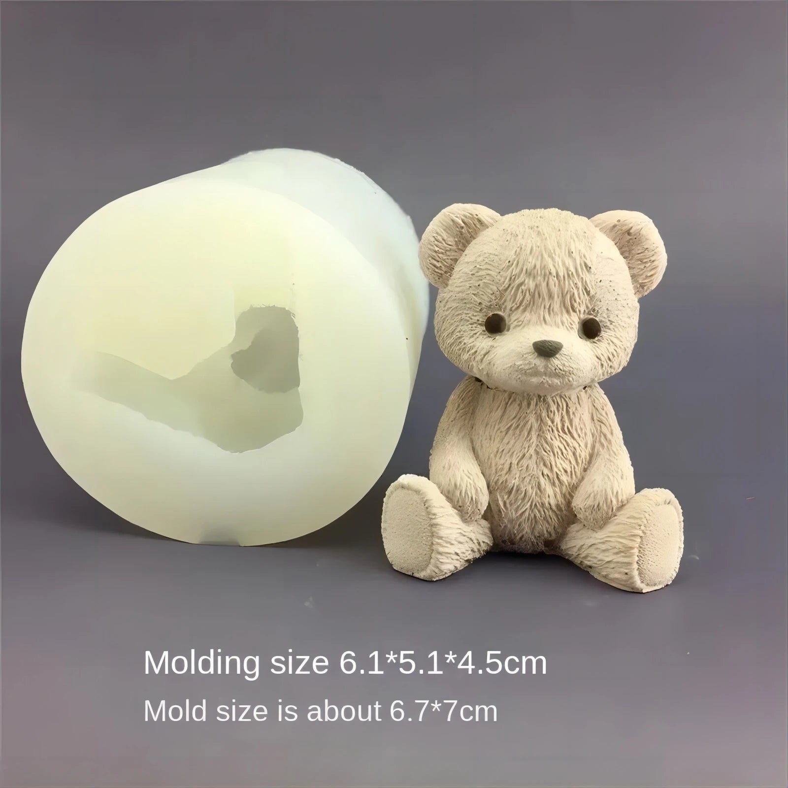 1PC Korean Version of Teddy Bear Honey Jar Silicone Mold Chocolate Baked Cake Aromatherapy Candle Gypsum Dropping Glue Qme Large Teddy Bear