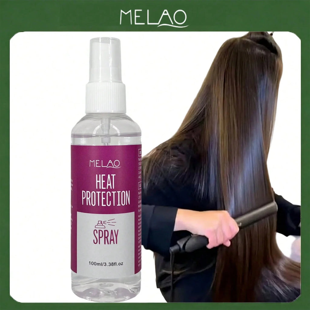 MELAO Heat Protectant Spray for Hair, Curling Iron & Flat Iron, Prevents Heat Damage, Adds Shine & Softness, Anti Frizz Qme