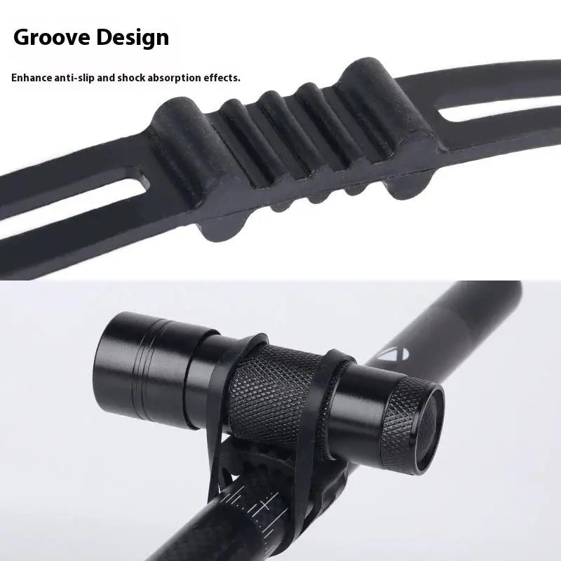Bike Silicone Mount Bands Bicycle Light Straps Headlight Taillight Qme