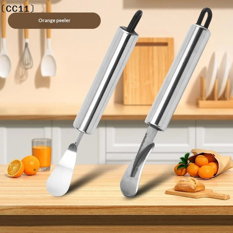 Stainless Steel Orange Peeler Citrus Tool Comfortable Handle Fruit Qme