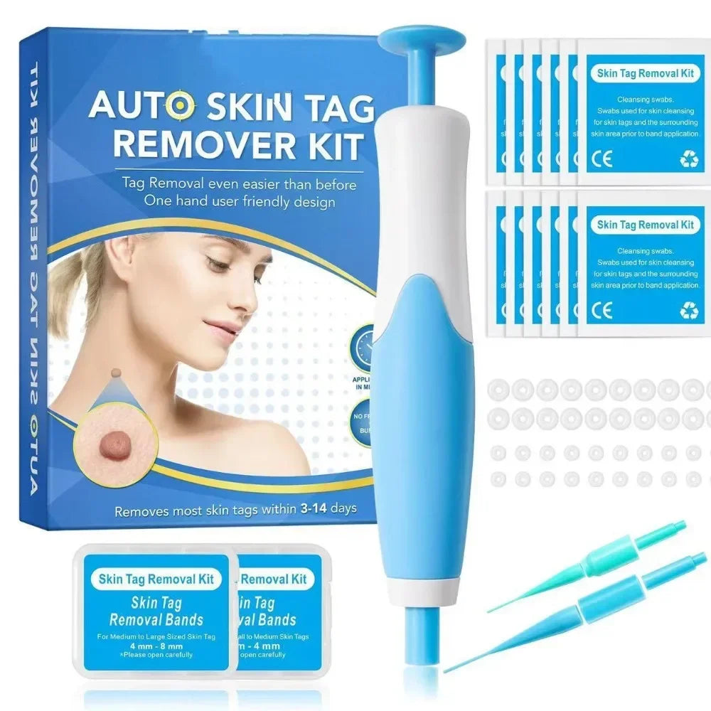 2 In1 Painless Auto Skin Tag Mole Wart Removal Cleaning Tools Face Qme