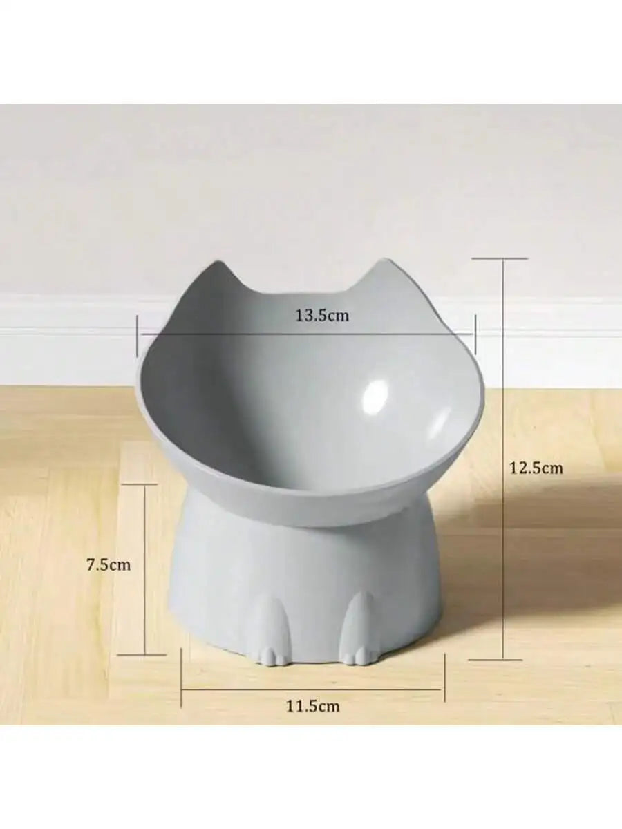 Cat Bowl Long Ears Feet Dog Neck Protection Anti-overturning Plastic Qme