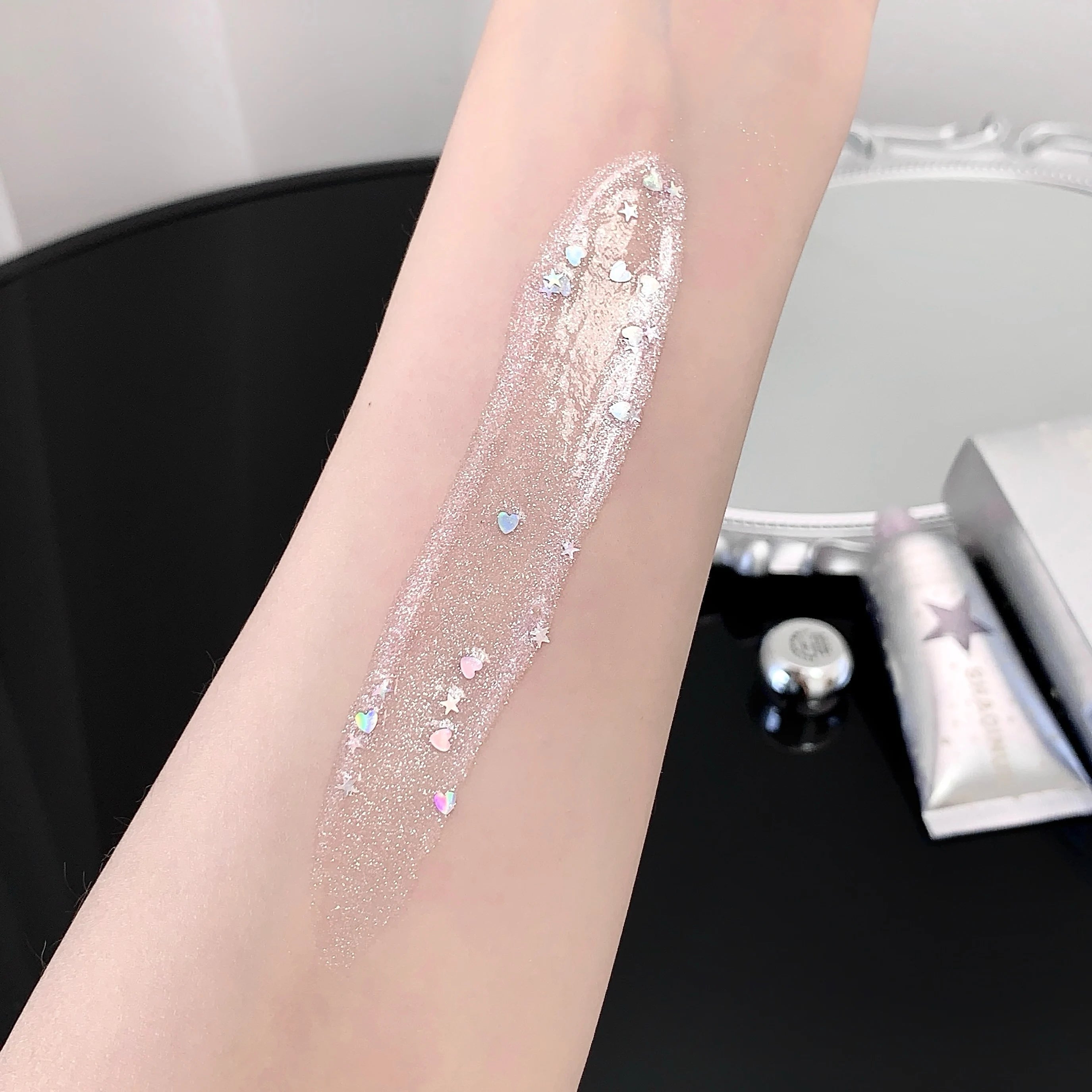 SHAQINUO Glittering Highlighter Gel Glitter Liquid Atmosphere Sense Qme