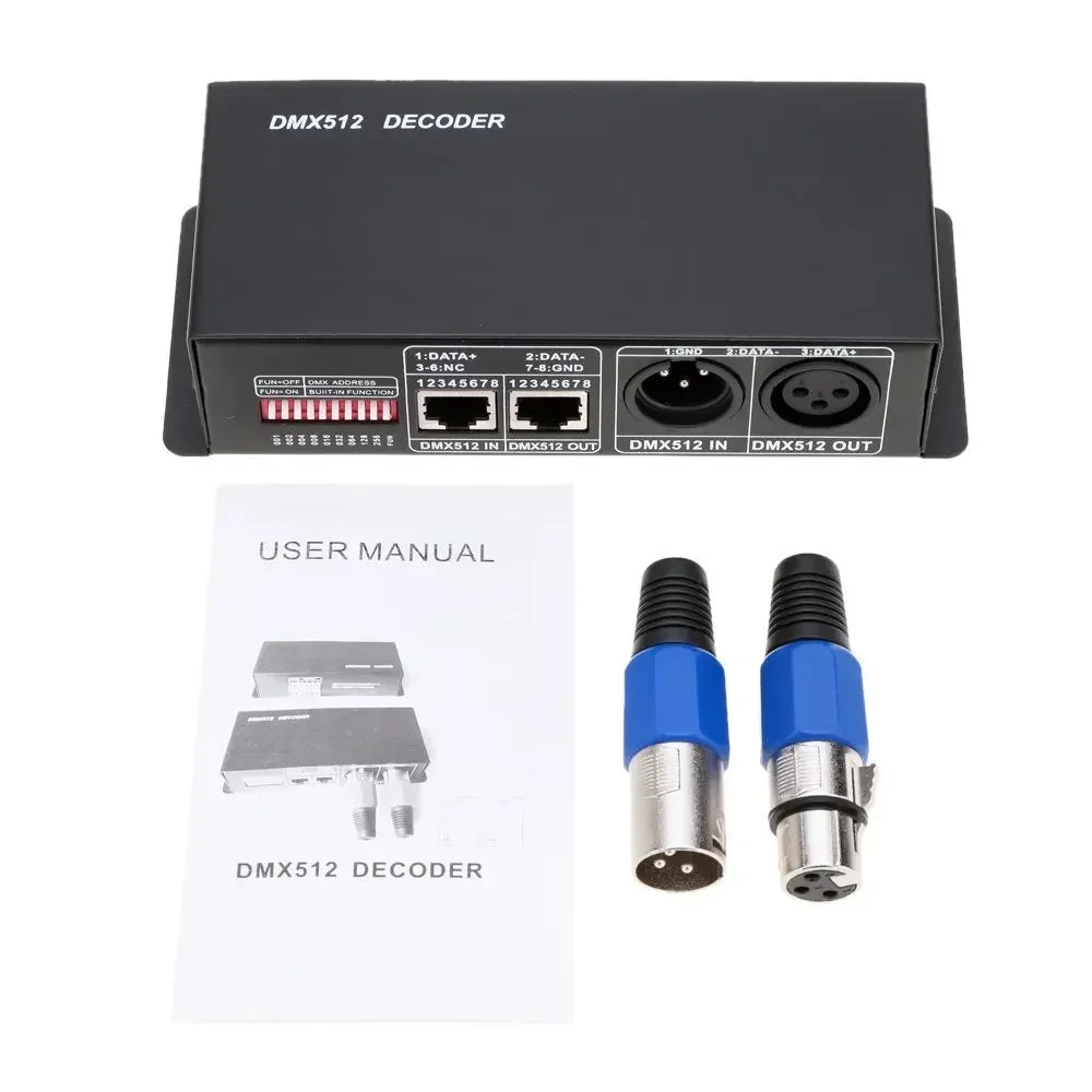 3-channel DMX512 Decoder LED Controller RGB Stage Light Project DMX512 Master Qme