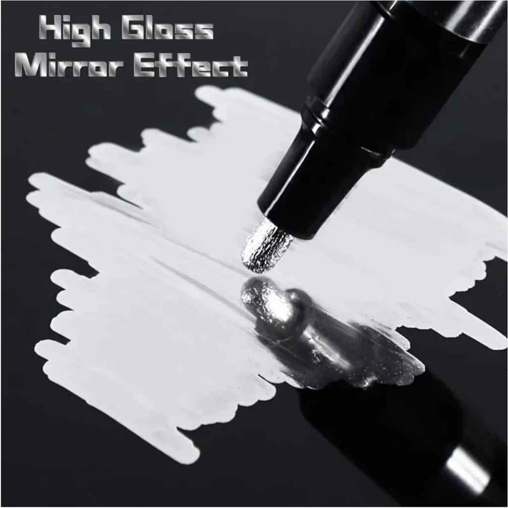 1/2pcs Mirror Marker Pen DIY Reflective Paint Pens Mirror Markers Chrome Gold/Silver Marker Signature Car Styling Art Craftwork Qme