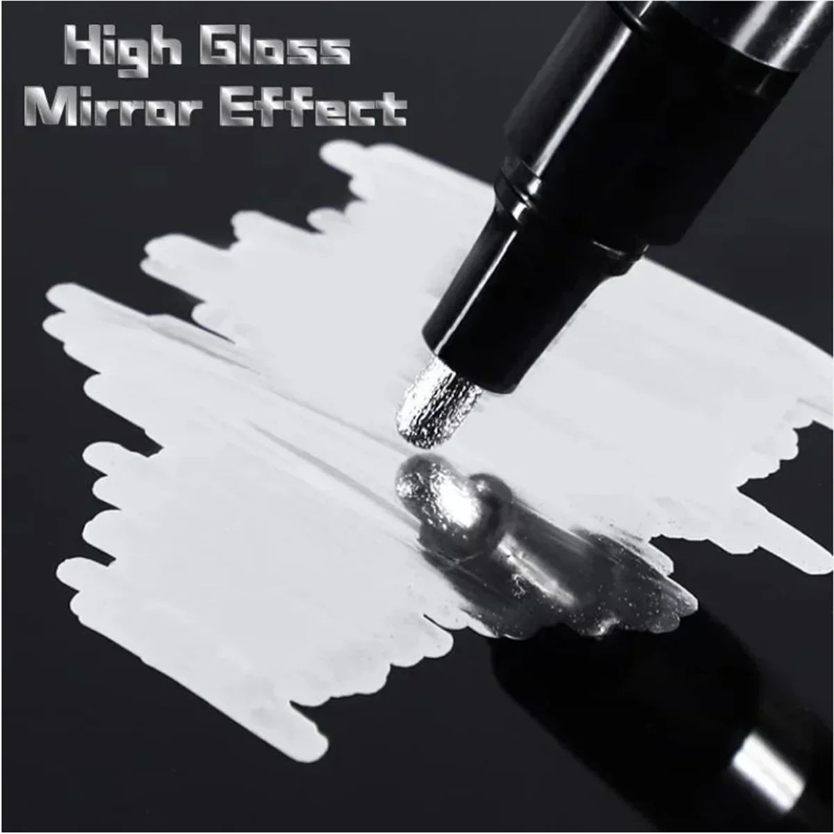 1/2pcs Mirror Marker Pen DIY Reflective Paint Pens Mirror Markers Chrome Gold/Silver Marker Signature Car Styling Art Craftwork Qme