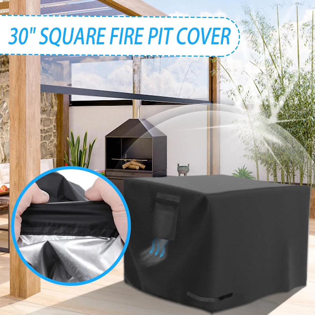Fire Pit Covers 30 Inch Waterproof Protector Fire Table Covers For Patio Porch Camping Indoor Outdoor Home Yard Qme