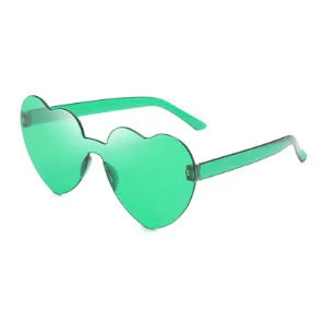 Heart Sunglasses Retail /Wholesale 5-15PCS Wedding Bachelorette Bridesmaid Beach Party Multi-Color Photo Props Gifts Qme SunglassesLGreen 10PCS