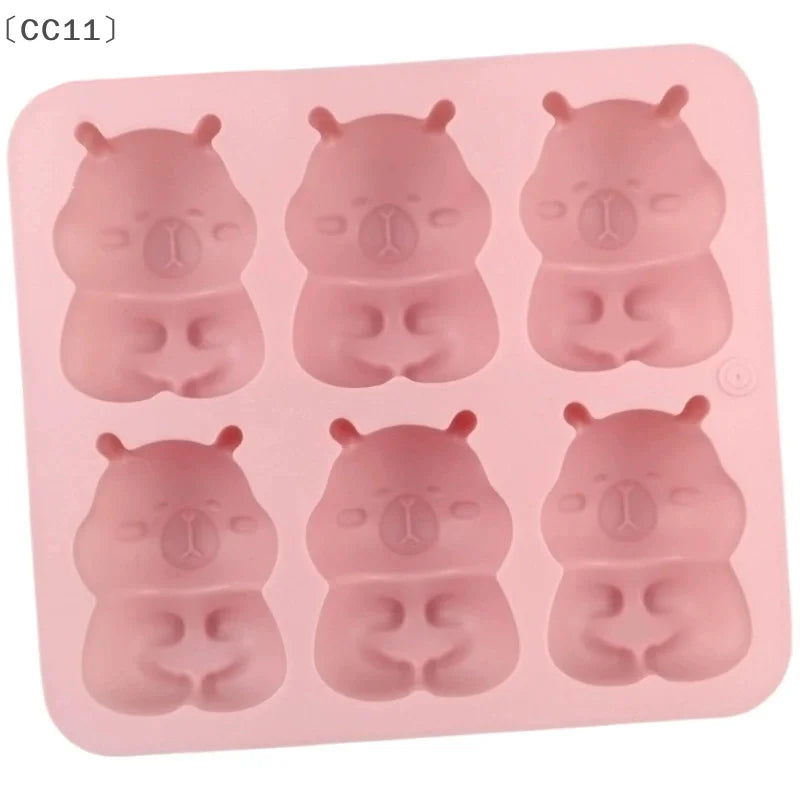 CC11 Kapibara Ice Tray Silicone Mold DIY Chocolate Biscuit Baking Qme