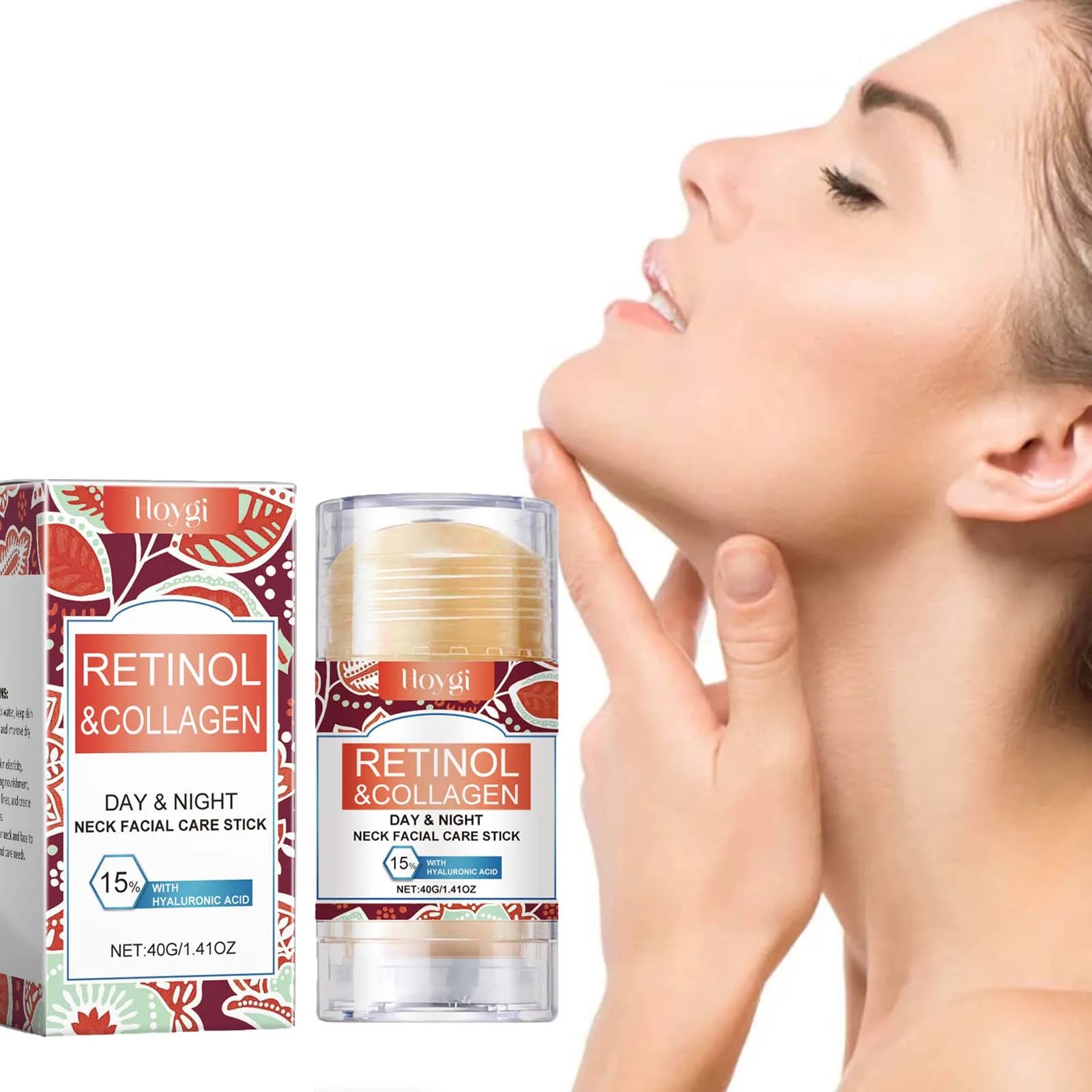 Retinol & Collagen Neck Cream Firming Moisturizing Anti Wrinkle Lifting Face Cream Stick Tightening Nourishing Neck Skin Care Qme