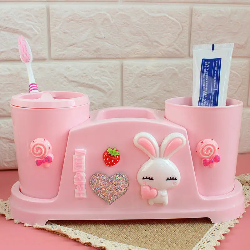 Hello Kitty Kuromi Toothbrush Holder Home Bathroom Storage Box Qme 5