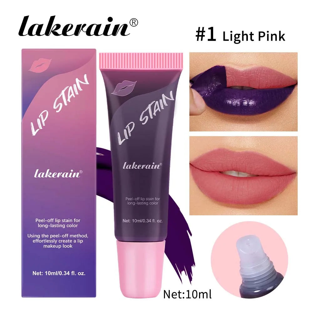 Tube Lip Gloss Peel and Stick Lip Stain Longlasting Waterproof Matte Pink Peel-off Tinted Transfer Resistant Natural Lip Color Qme 01 Light Pink