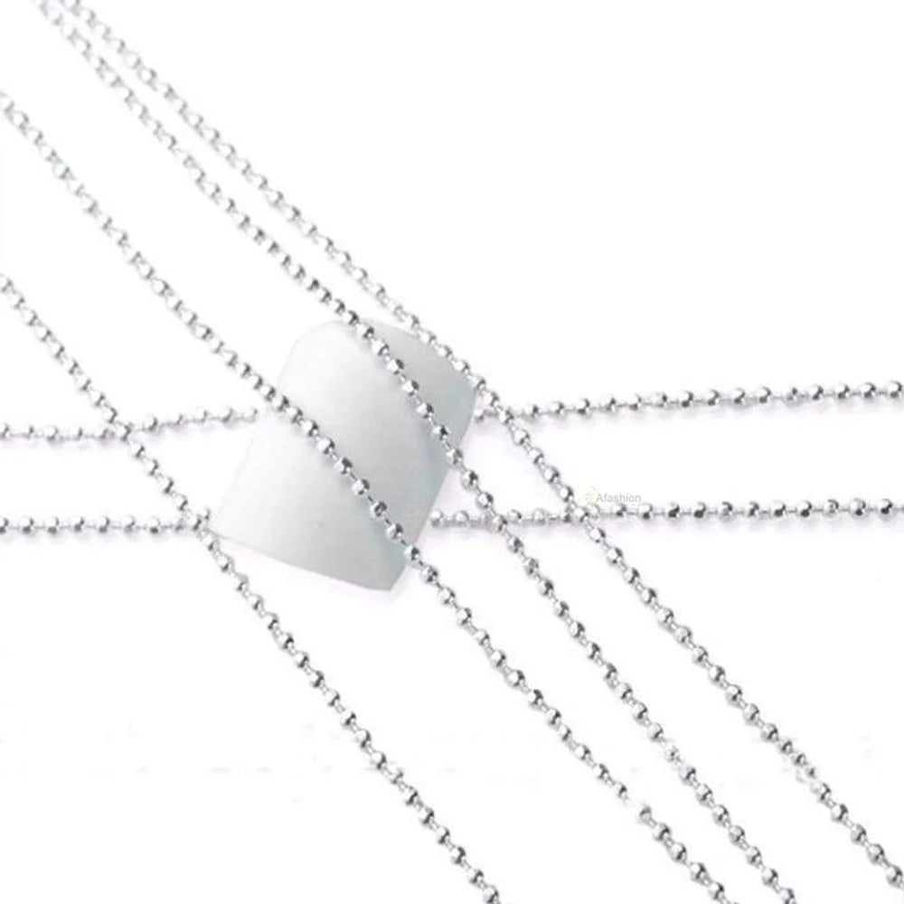 Alloy Colors O Shape Chain Ball Nail Art DIY Accessories Charm Qme