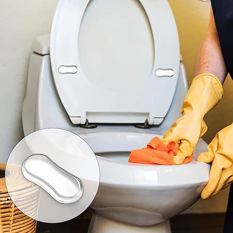 Durable Silicone Toilet Seat Bumper Shockproof Lid Pads Bathroom Qme