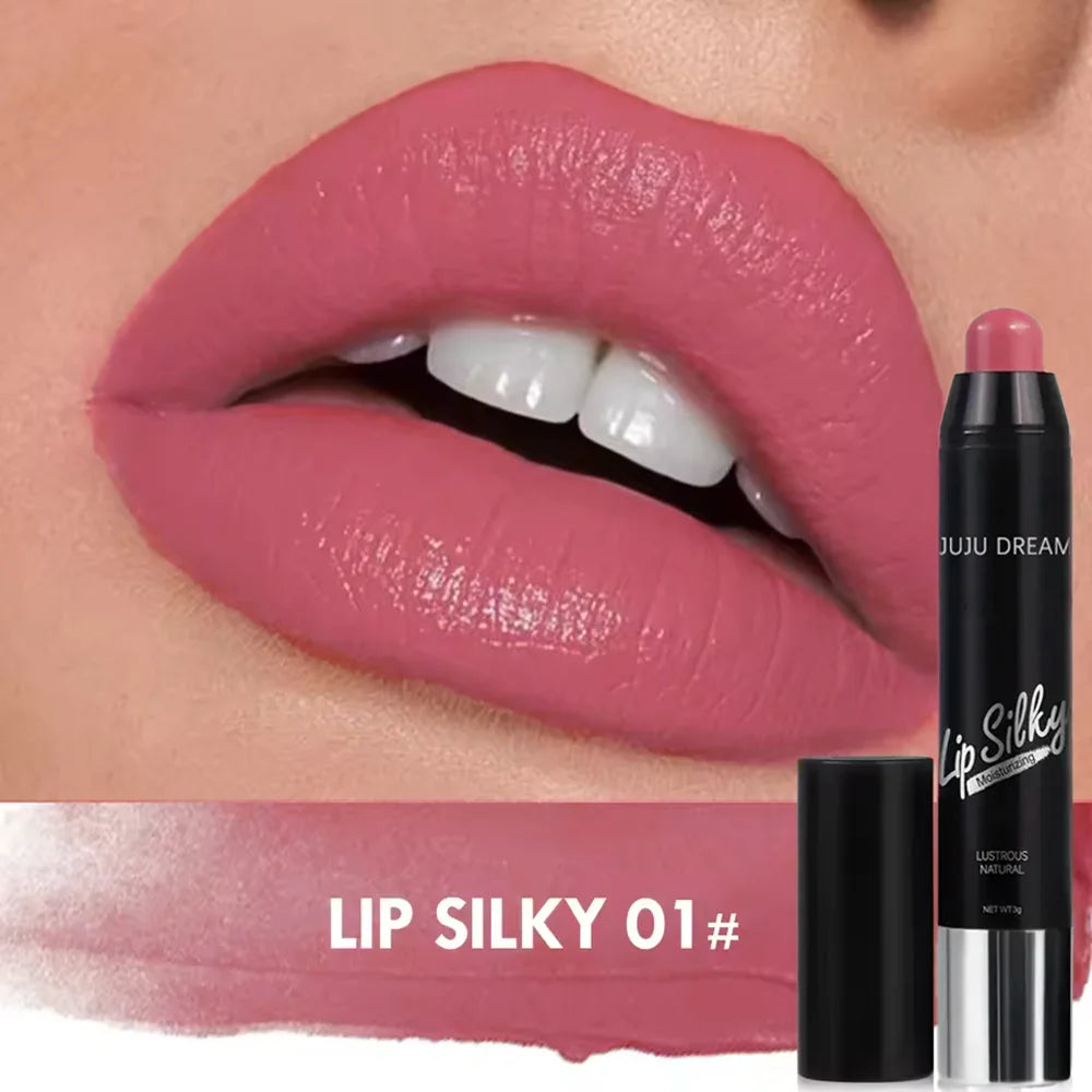 Matte 4-Color Lipstick Pen Waterproof Long-lasting Easy Apply Qme ROSY