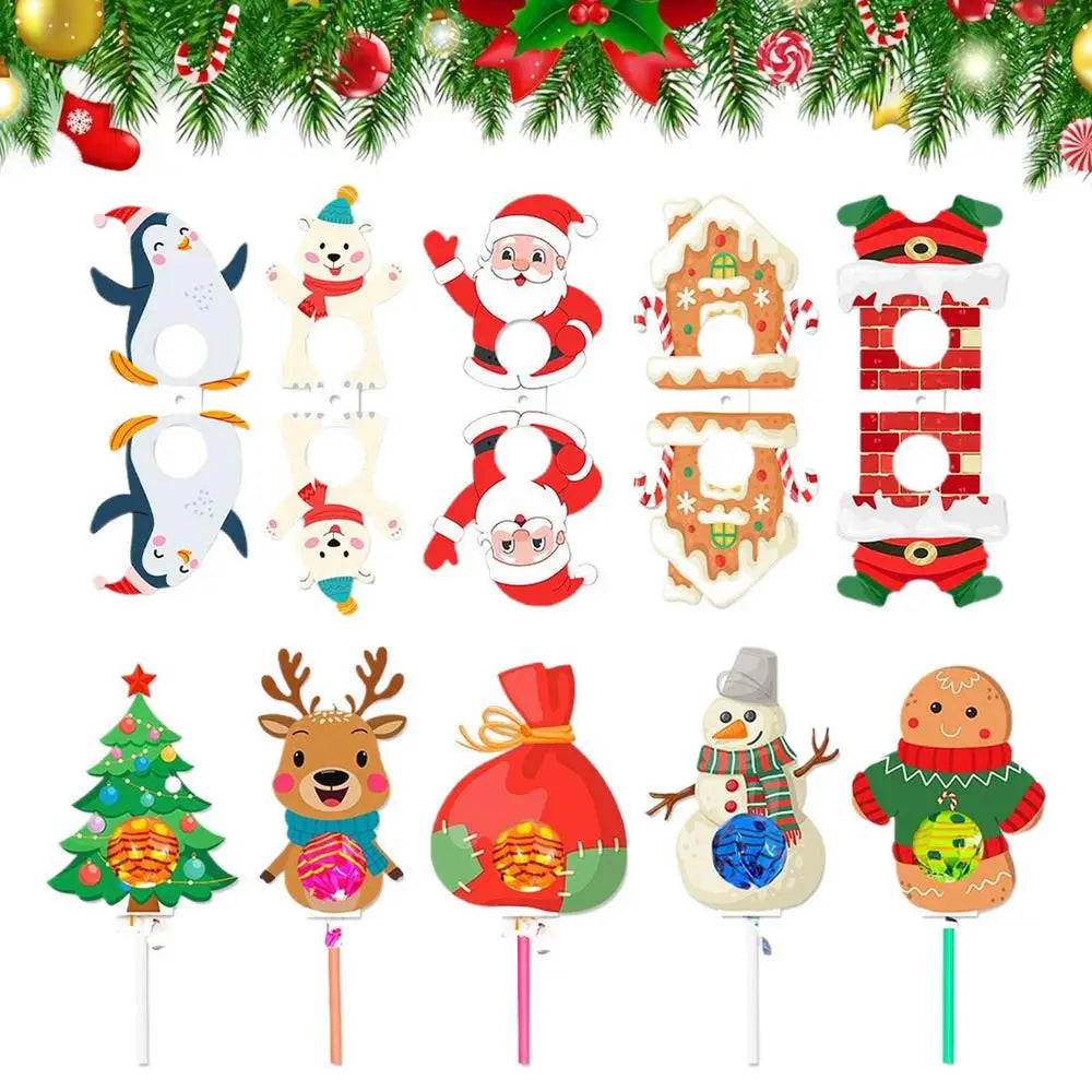 Christmas Candy Holders Snowman Lollipop Holder Cute Party Supplies Qme 10pcs China Mainland Other