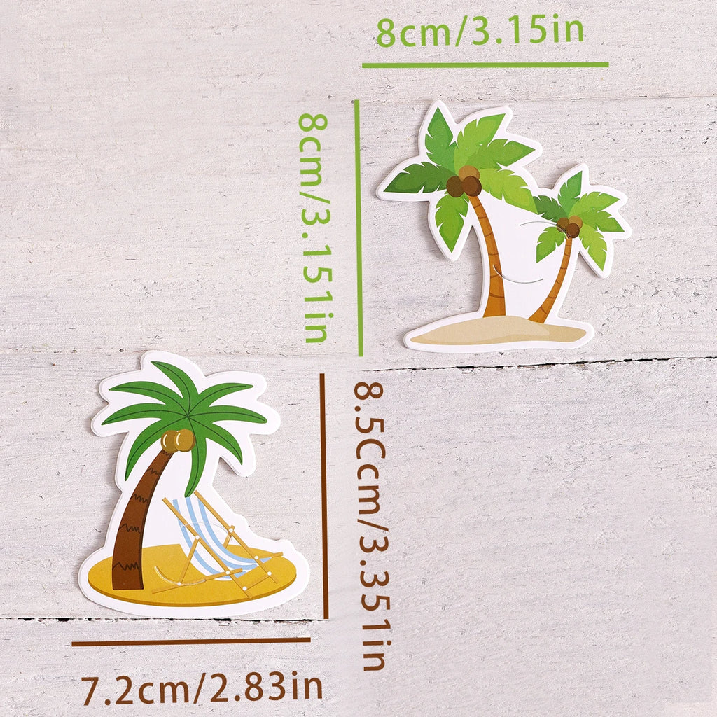 20 Pieces/Pack, Candy-Shaped Decoration Cards in the Shape of Coconut Trees, Paper Greeting Cards and Coconut Tree-Shaped Decorations Qme