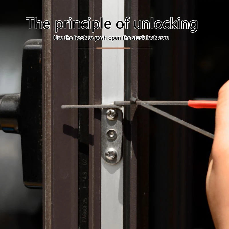 3Pcs/set Compact Casement Windows Unlocking Tool Professional Non-slip Lock Picking Set Convenient Stainless Steel Door Open Key Qme