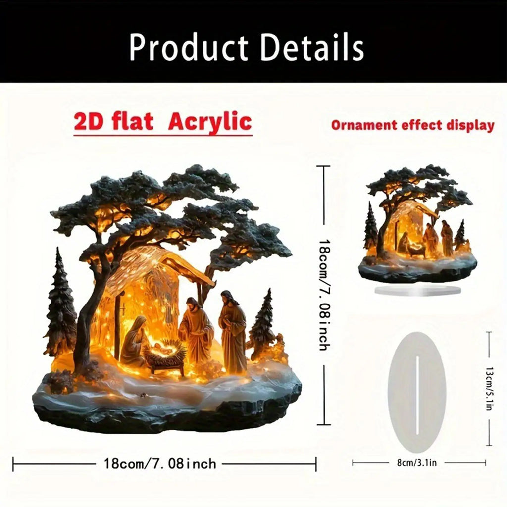 Nativity Figurine Classic Christmas Nativity Crafts Nativity Figures Decor Classic Tabletop Nativity Scene For Nightstand desk Qme
