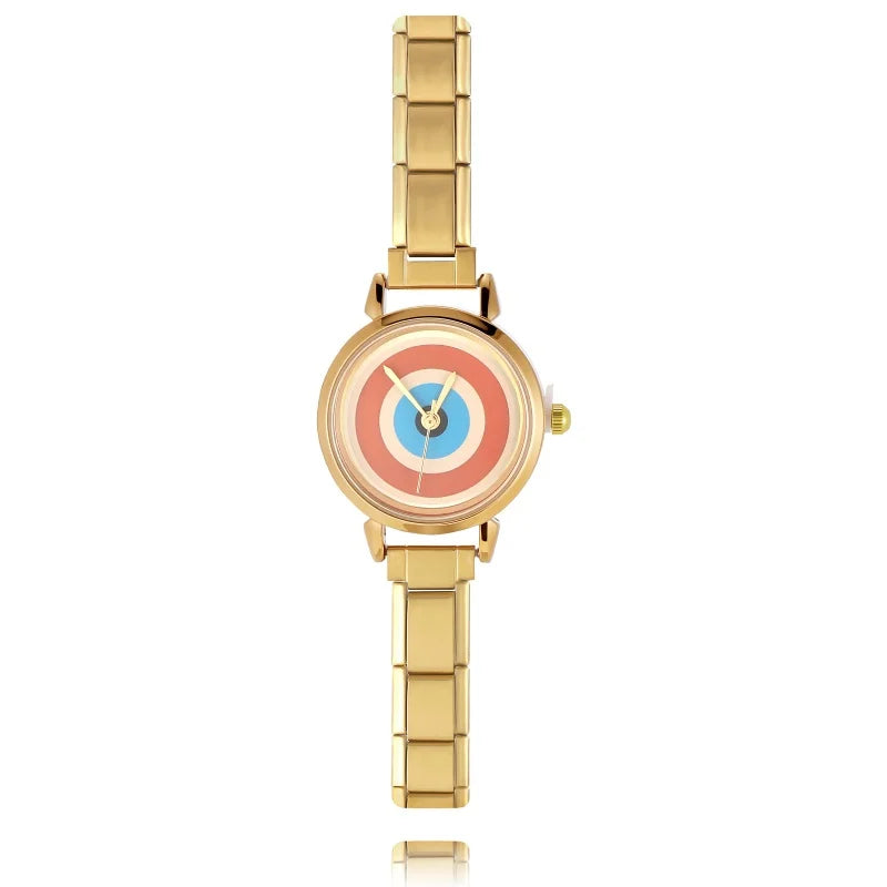 Wholesale Fashion Women's Stainless Steel Round Shiny Watch 9mm Fit Bracelet For Party Friend Wife Birthday DIY Jewelry Gifts Qme Style 12