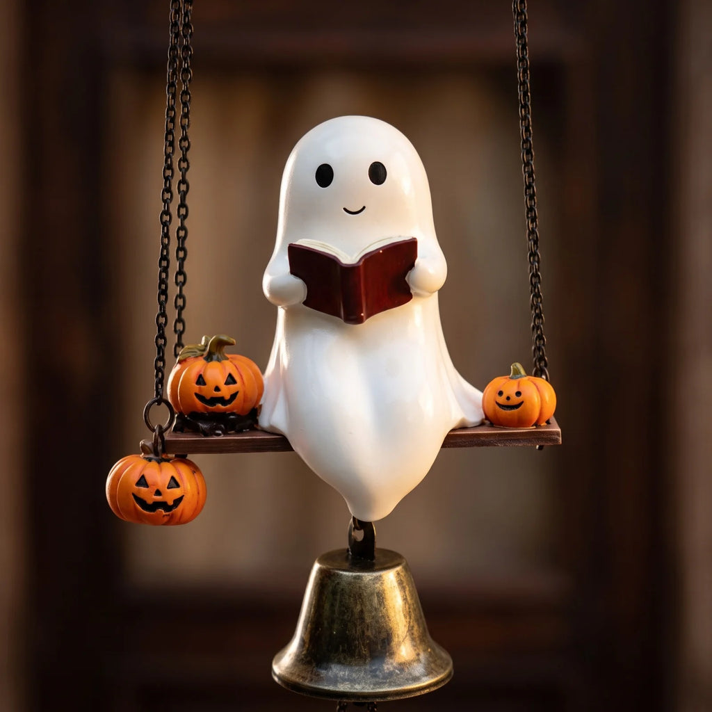 Halloween Lovely Ghost Door Bell Ornament Vintage Doorbell Home Entrance Door Wall Mount Decorative Welcome Bell Qme