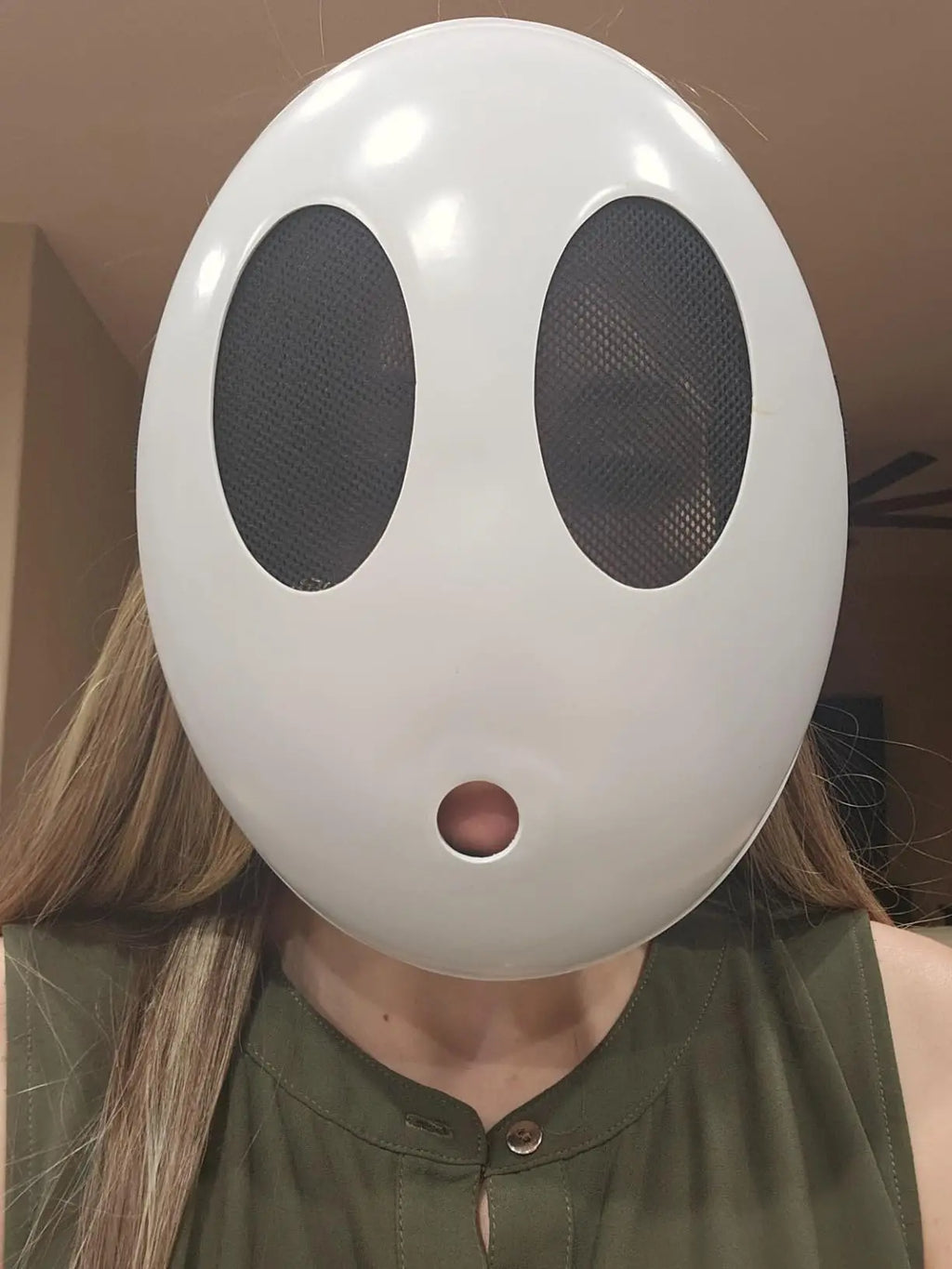 Game Super Luigi Bros Shy Guy Mask Creative Halloween Personality Cosplay Unisex Adult Kid Full Face White Masquerade Prop Qme