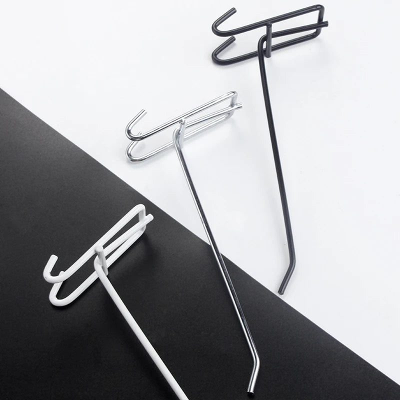 Black Mesh Grid Shelf Hooks, Supermarket Shelves, Convenience Store Accessories Can Be Hung With Thick Iron Hooks Qme