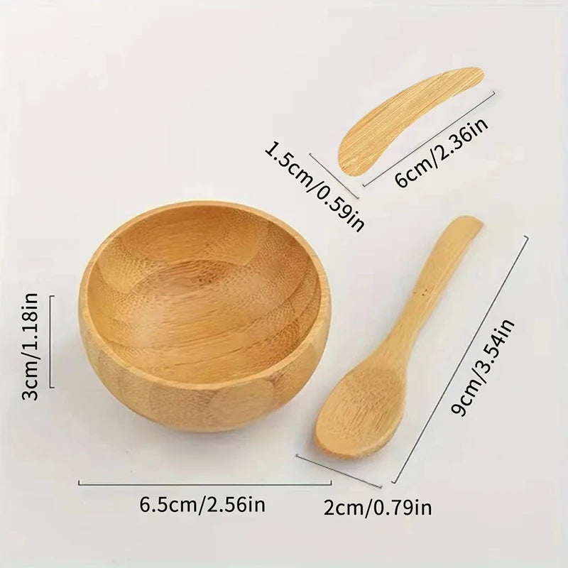 DIY Face Mask Mixing Bowl Spoon Aromatherapy Massage Oil Care Makeup Qme