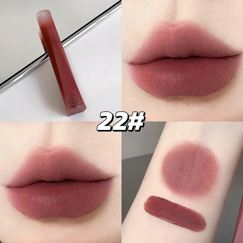 Gege Bear Velvet Matte Soft Lip Glaze Autumn&winter Reddish-brown Qme GX1557-22