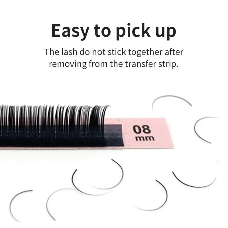 NATUHANA Eyelash Extension Premium Ellipse Flat Individual Split Tips Qme