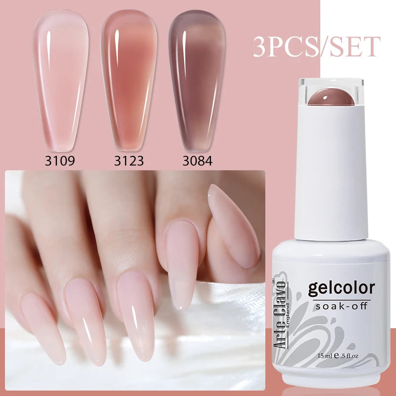 Arte Clavo Gel Nail Polish Art UV LED Manicure Long Lasting Soak Off Qme 3B-ZH40