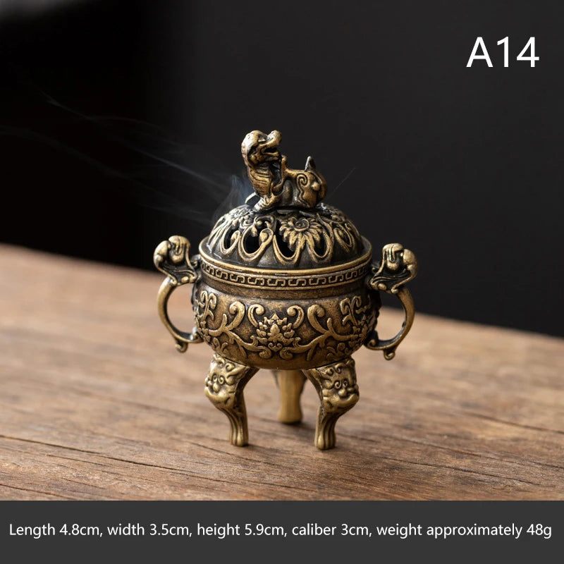 Yoga Meditation Bedroom Ambiance Home Decor Brass Incense Burner Qme A14
